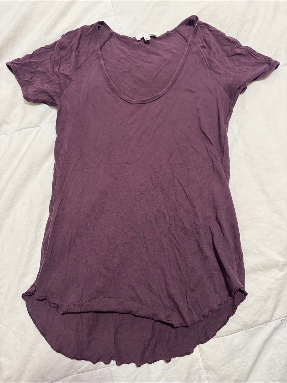 Wilfred Women’s Scoop Neck Short Sleeve Top - Plum